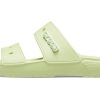 Crocs Classic Clog Cozy Unisex Gray Green Slippers 206761-335