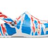 Crocs Classic Pattern Wear-Resistant Non-Slip Sports Unisex White Blue Red Sandals “White Blue Red” 205453-928