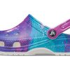 Crocs Classic Pattern White Purple Sandals “White Purple” 206565-14N