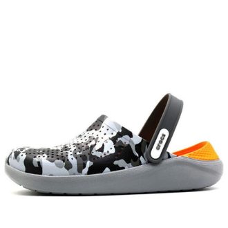 Crocs Literide Graphic Clogs “Grey Black” 205359-97A