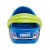 Crocs (PS) Funny Pattern Flat Heel Sports Blue Sandals 207074-4JL Crocs (PS) Funny Pattern Flat Heel Sports Blue Sandals 207074-4JL