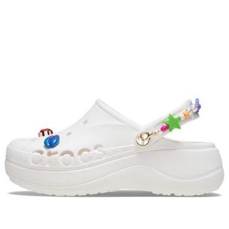 Crocs (WMNS) Baya Midsummer Platform Clogs “White Pink” 210091-1LI